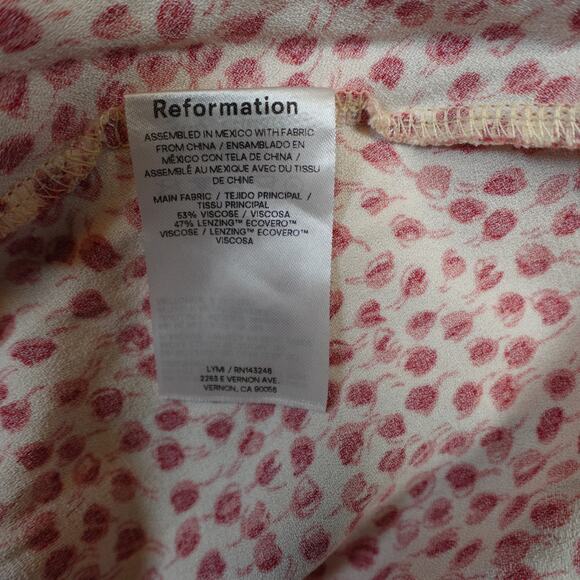 Reformation Dress Womens Medium Delanie Alma Cherry Halter V-Neck Backless Red - Picture 10 of 12